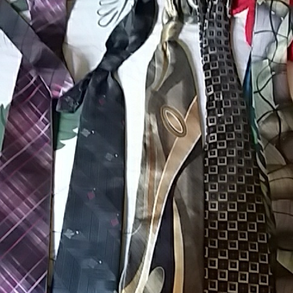 5 Classic Brown and Black Patterned Men's Tie - Assorted